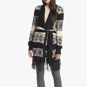 Carolina K Isadora Cardigan Sweater Alpaca Fringe Duster